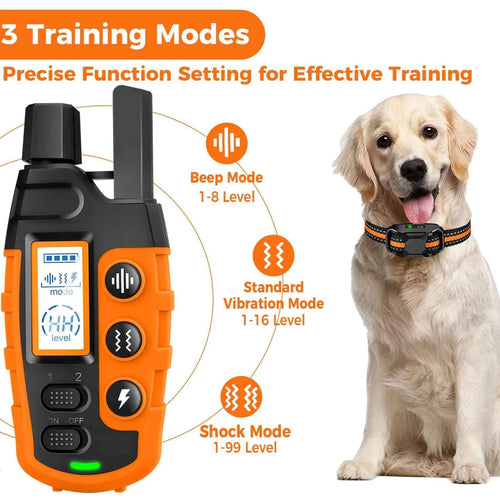 3300Ft Electric Dog Training Collar Remote Control Waterproof Pet BehaviorFor 5-120lbs Puppy With Shock Vibration
