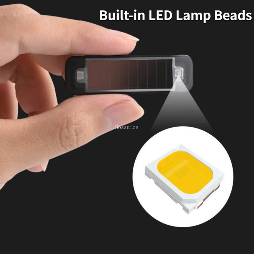 Mini Solar LED Car Warning Light, Wireless Anti-Theft Flashing Lamp, Simulated Dummy Alarm Security Light