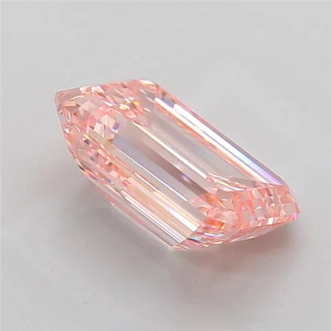 Emerald Cut 5.01ct Fancy Intense Pink VS1 IGI Certified Synthetic Lab Grown Filled Diamond Crownlite Jewels for Jewelry Making