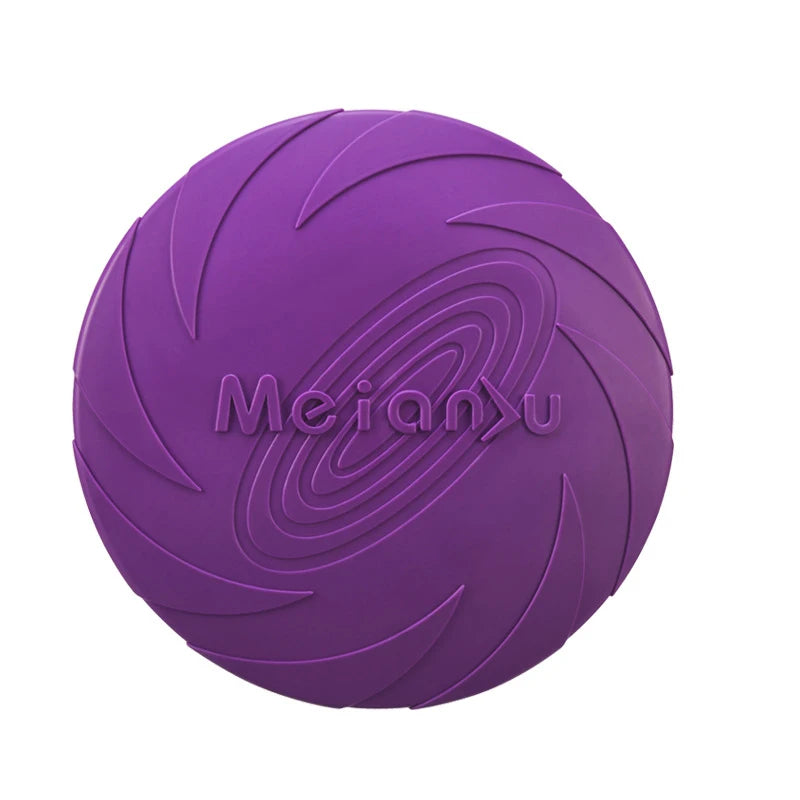PURPLE Color Silicone Dog Flying Disc Toy – Durable Chew & Fetch Fun