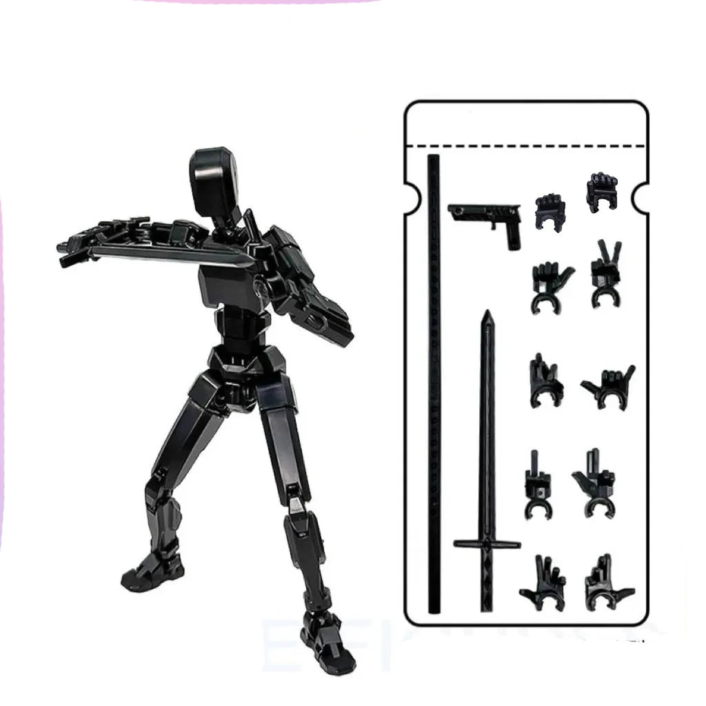 20cm Big 3D Multi-Jointed Movable Shapeshift Robot Printed Mannequin Dummy Action Model Doll Toys Kid Decora for Girl Boys Gifts