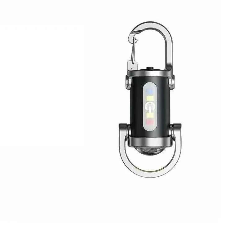 COB LED Keychain Flashlight Multifunctional Pocket Flashlight USB Rechargeable Portable Keychain Torch for Camping Hiking
