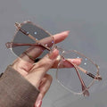 Photochromic Anti Radiation Glasses Metal Eyeglass For Woman Men