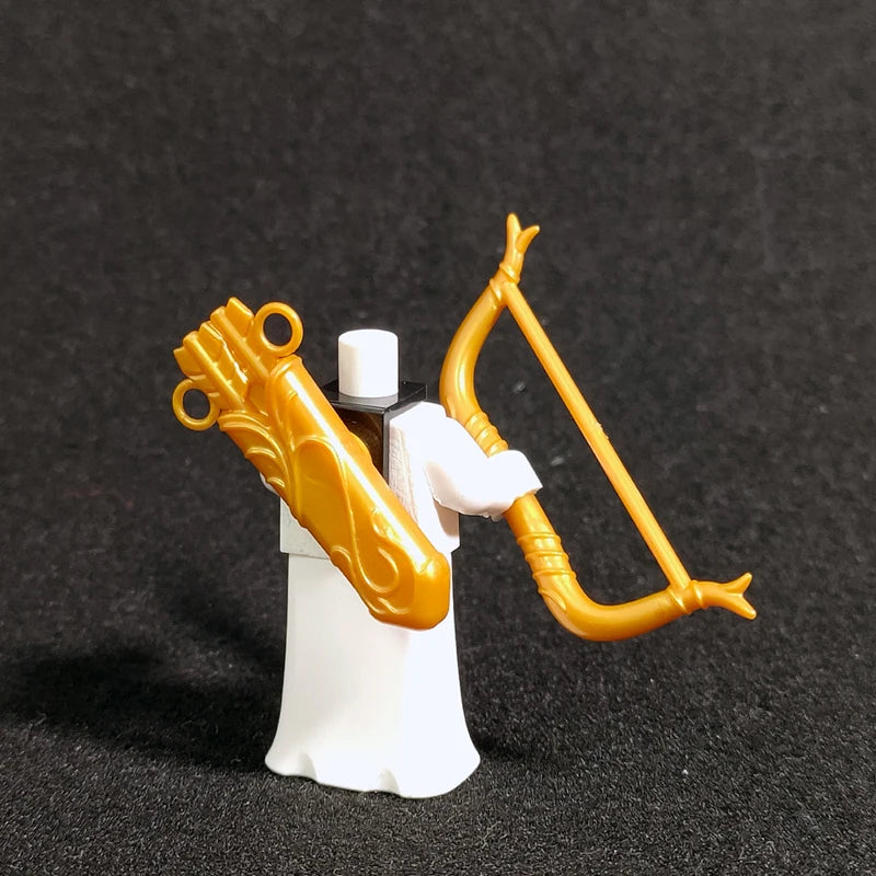 10PCS/SET Middle Ages Knights Elf  MOC  Shield Sword  Spear  For 4cm Mini Dolls  Building Blocks Brick Toys For Kid