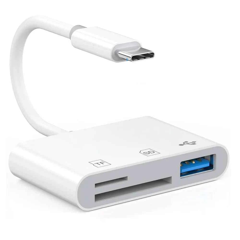 New 5 In 1 SD Card Reader USB HUB for iPhone 12 13 14 15 16 17 Huawei USB 3.0 Type C to SD TF Card Memory Reader OTG Adapter