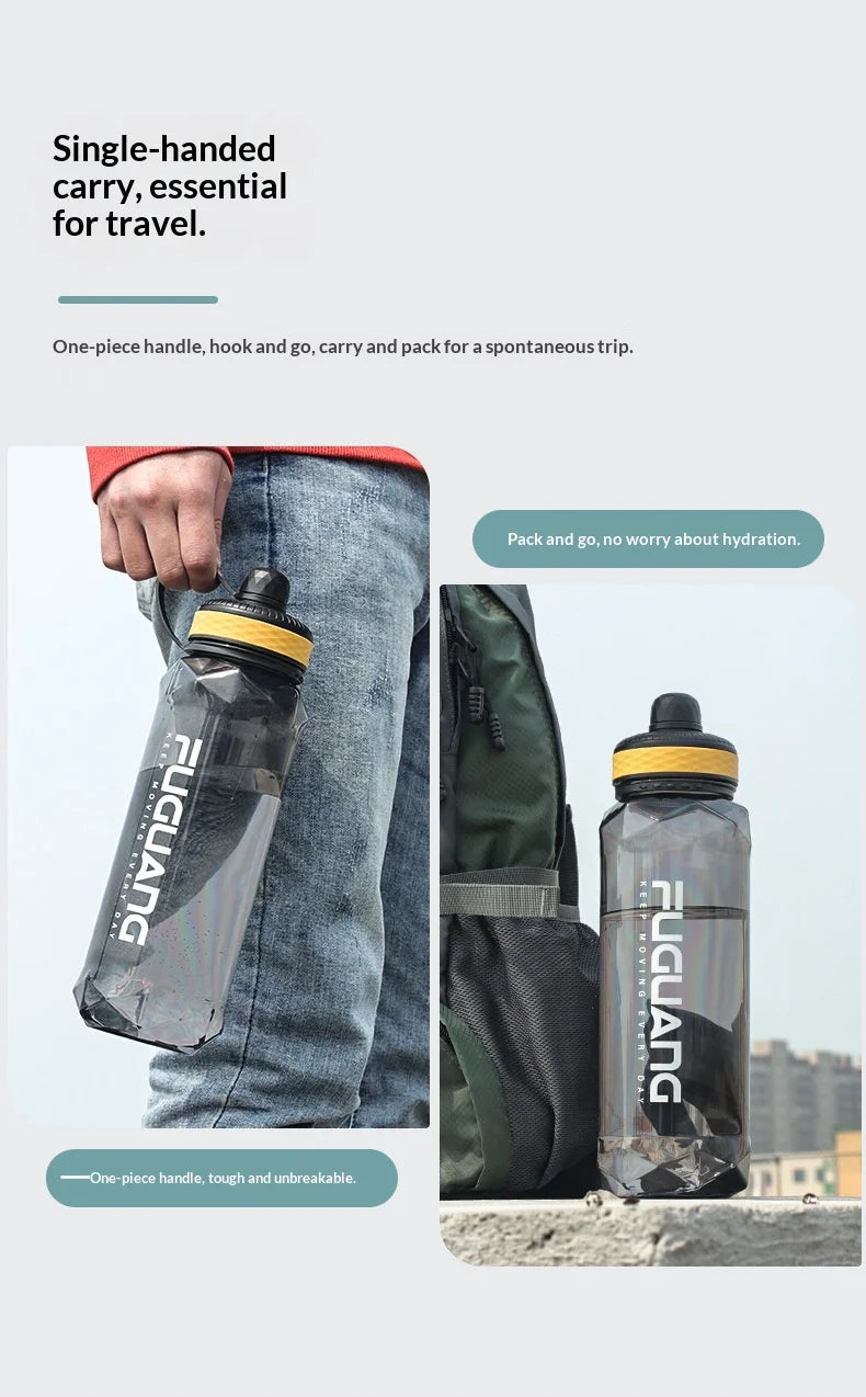 Large-capacity Sports Water Bottle Made of PC Material with Leak-proof Design Suitable for Use in Fitness Venues and Outdoors
