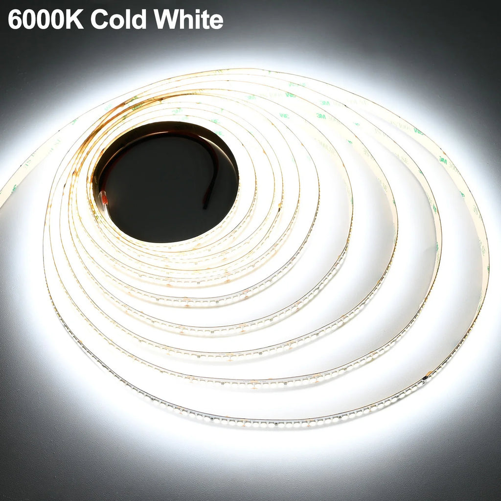 Super Bright 2835 LED Strip Lights 92+CRI 256 LEDs/m 16.4ft Flexible LED Tape Dimmable SMD2835 LED Lighting 3000K-6000K DC24V