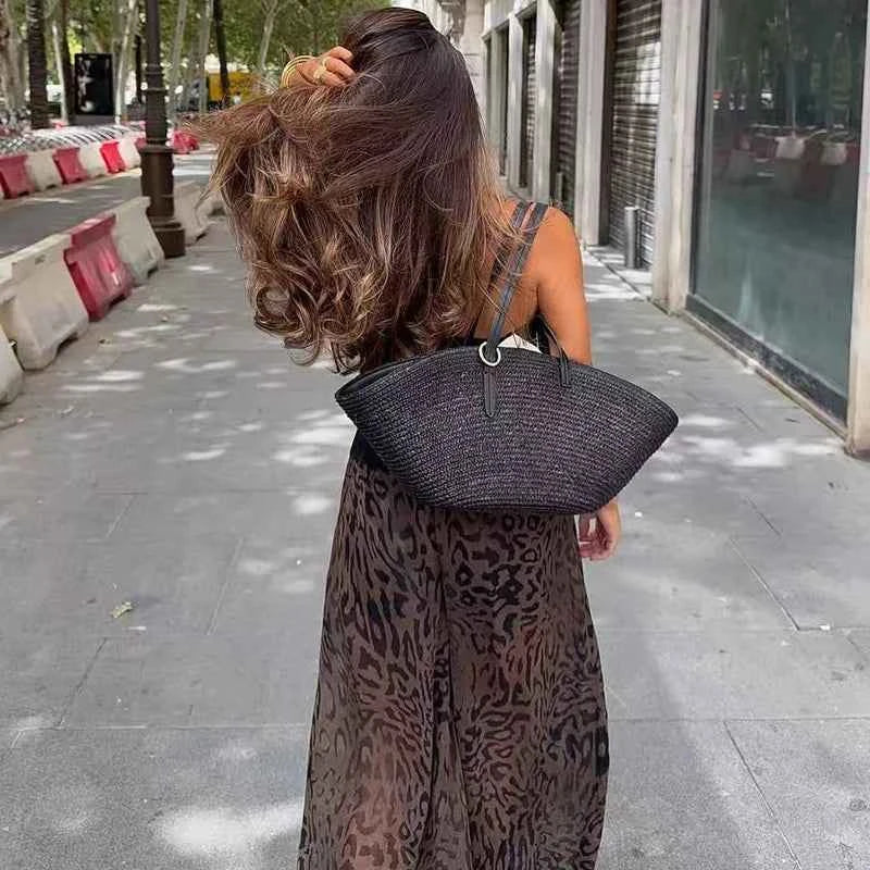 HXAO 2025 Women's Pants Animal Print Wide Pants Autumn Ladies Vintage Baggy Lantern Trousers Y2K Pleated Oversize Wide Leg Pants