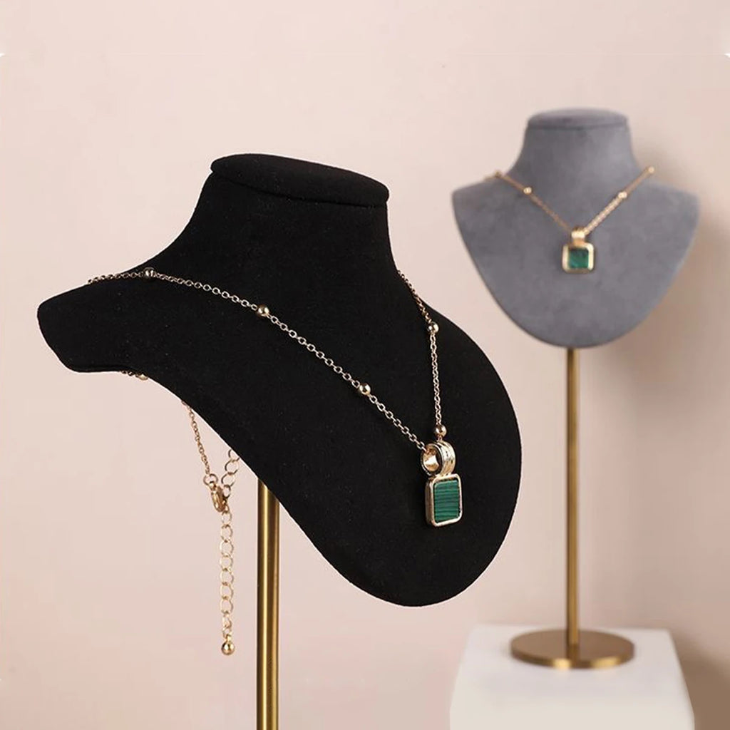 Jewelry Stand Display Necklace Holder T-Bar Plated Metal Tabletop Jewelry Organizer Tower for Show Jewelry Hanging Pendant