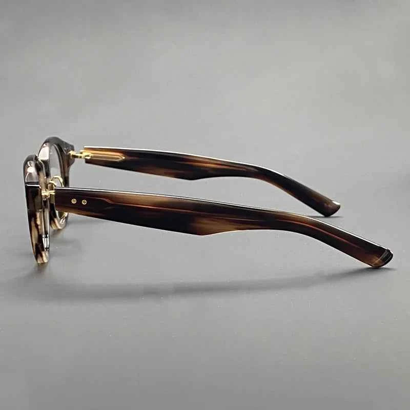 Vintage round glasses frame for men spring legs thickened with acetate optical glasses frame to make prescription glasses for my