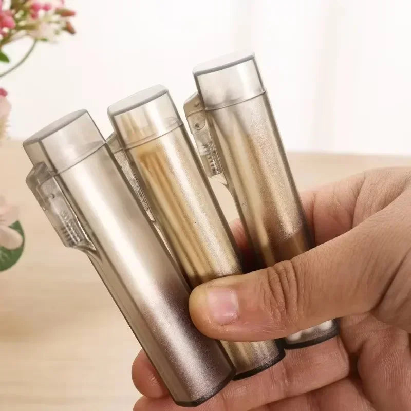 Clear Travel Toothpick Case Reusable Cotton Swab Holder Portable Storage Box