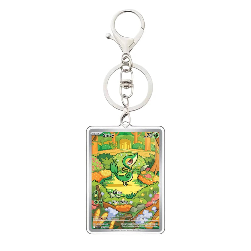 Pokemon PTCG Acrylic Keychain English Version Sv11B W Sar Bwr Reshiram Zekrom Victini N Acrylic Card Keychain Pendant 3.4X5.2Cm