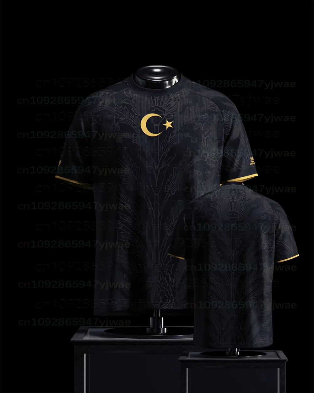 2026 New Turkey AY-YILDIZLILAR Vintage Floral Themed Football Jersey Breathable Quick-Dry Soccer Fans Family Men/Women/Child Top