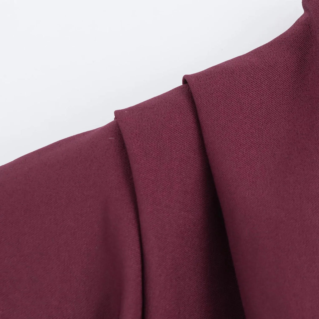 Fashion Shoulderless Top European American Style Simple Pleated Decorative New Top