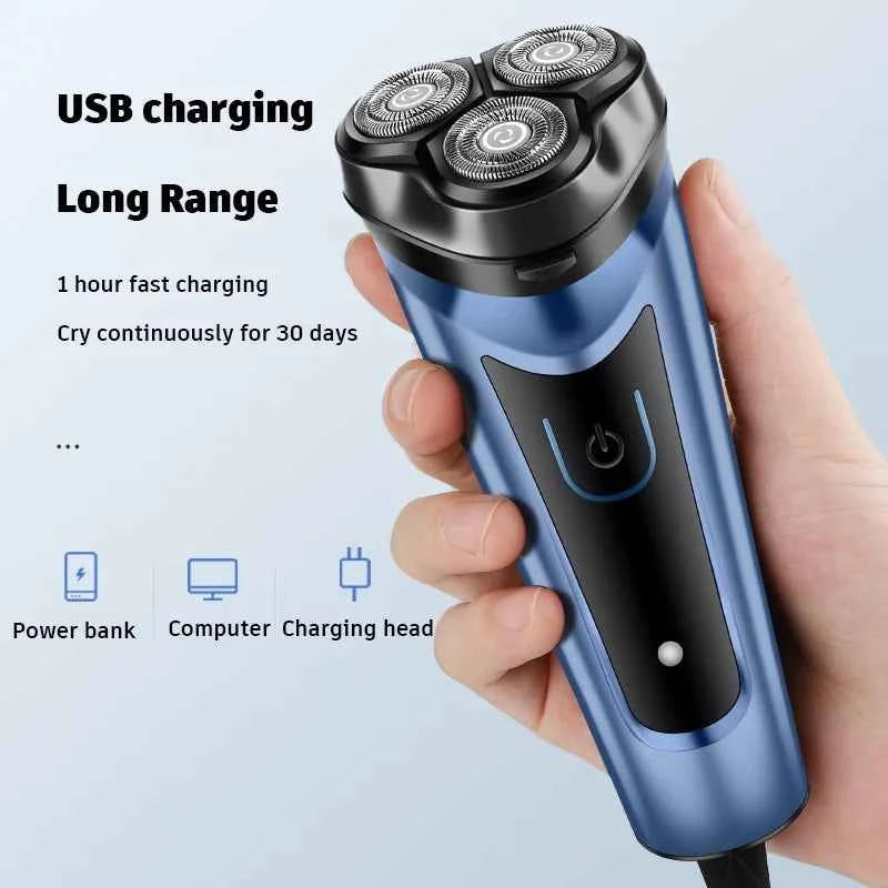 Shaver for Men USB Electric Shaver Powerful Beard Shaving Machine Electric Razor Rechargeable Waterproof
