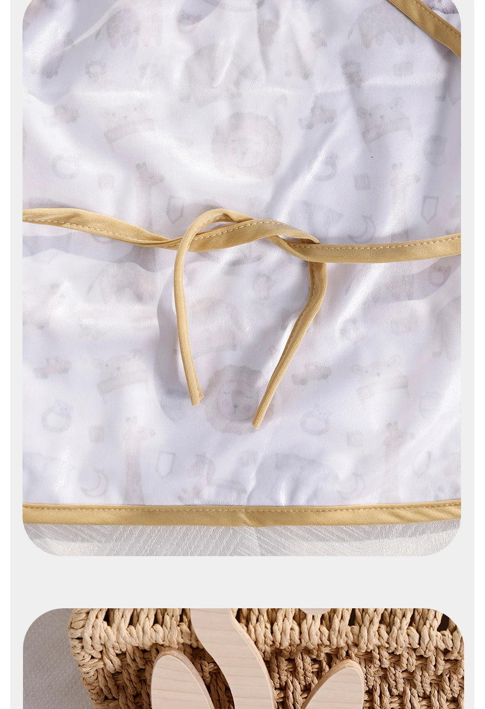 Elinfant waterproof magic tape baby feeding bibs, multifunctional breathable baby saliva towel burp cloth