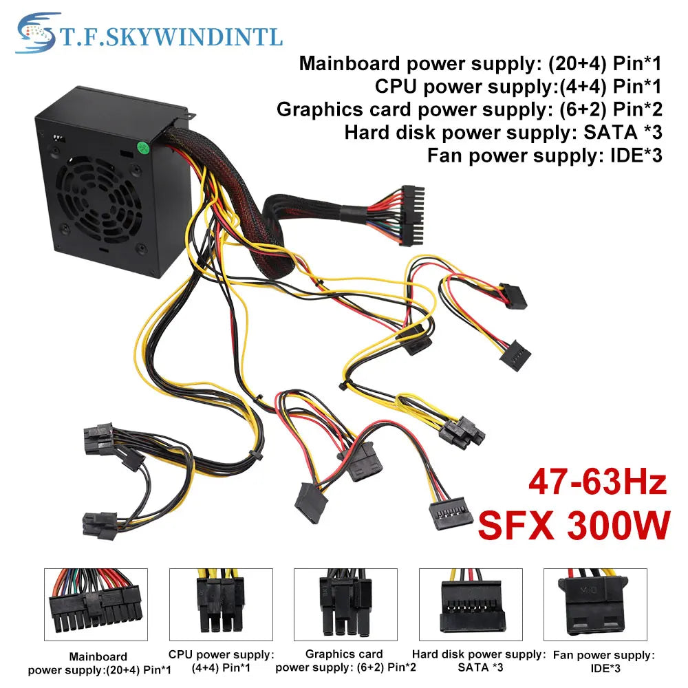 ONLY 220V 250W 300W 350W 400W PC power supply Power Source SFX PSU For Computer Mini Case PC HTPC NAS