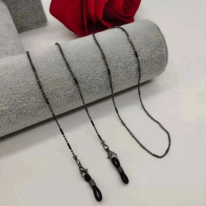 Mask Sunglasses Chains for Women Men Black Ziai Silver Color Alloy Beads Antislip Chains Fashion Eyewear Accessories Wholesale