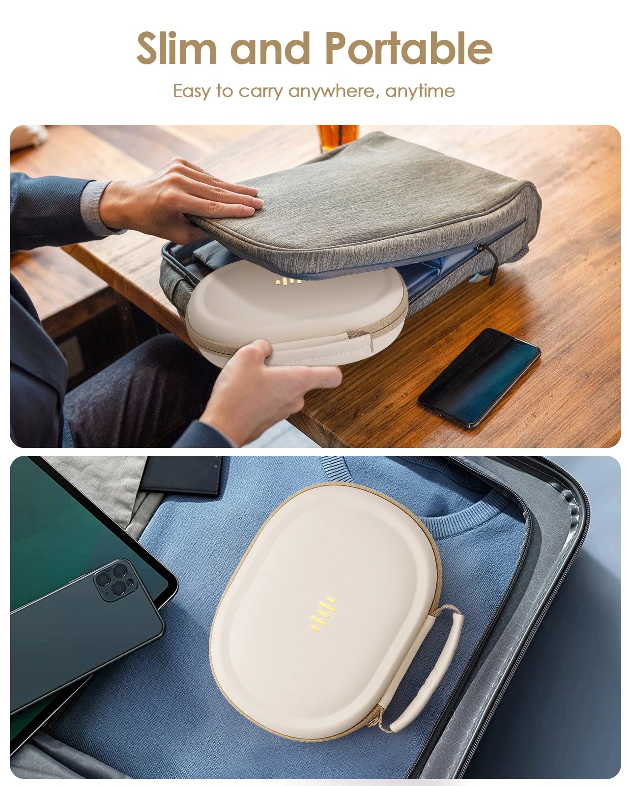 Headphone Case for Bose Quietcomfort/JBL Tune 720BT/520BT/510BT/Live 770NC/460NC, Upgrade PU Universal Travel Organizer Bag