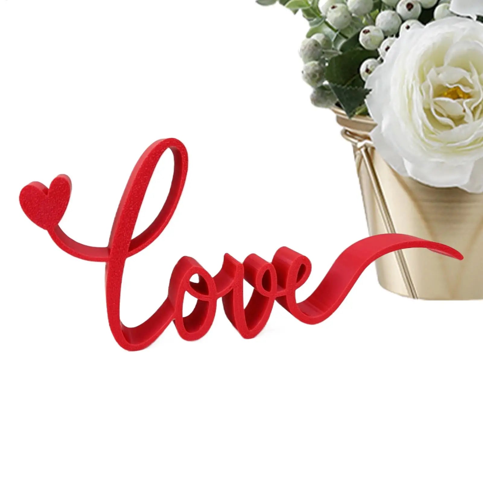 Love Letter Tabletop Decor Blocks Red Love Sign Centerpiece Romantic Home Decor For Home Bedroom Hotel Valentine Wedding Party