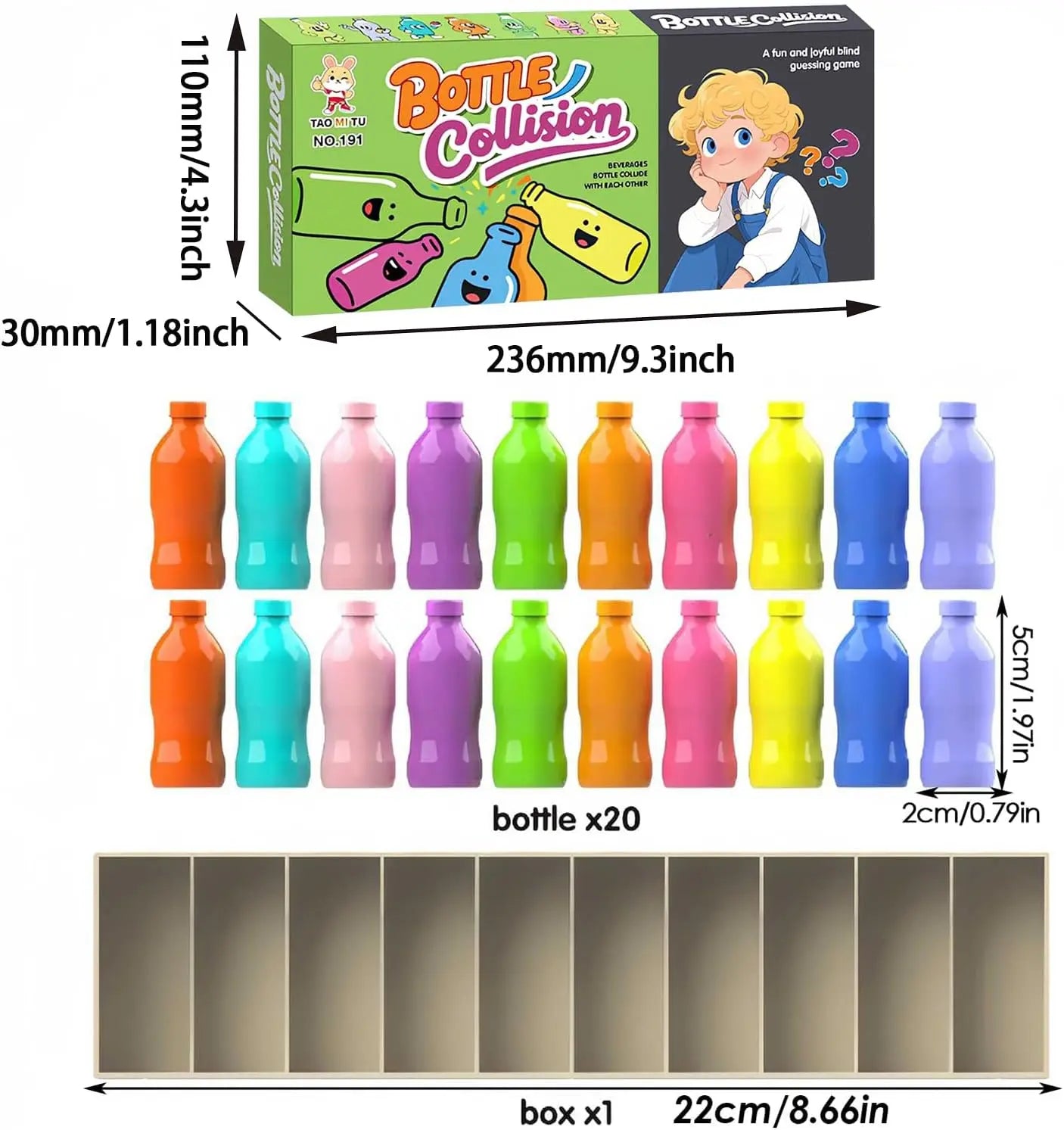 Bottle Color Match Game, an entertaining family board game suitable for children aged 8-12, designed for 2-4 players