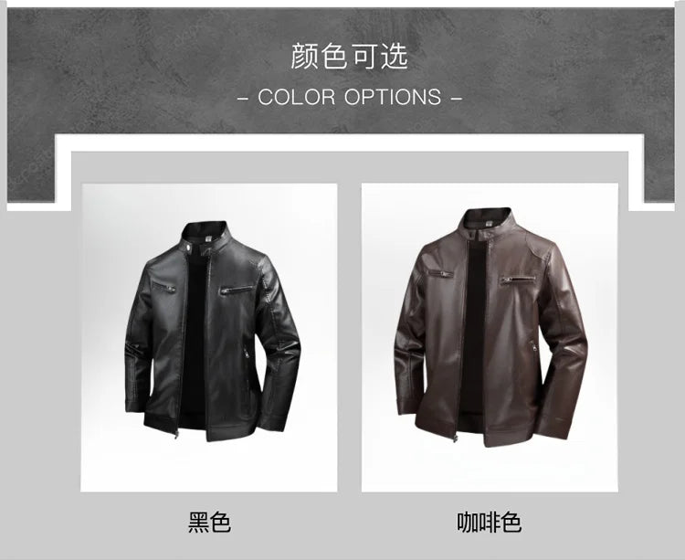 Men's Jackets Men Leather Jacket Motorcycle Coats Outwear Fashion Brand Male Pu Slim Fit Leather Jackets Mens Blazer Clothes