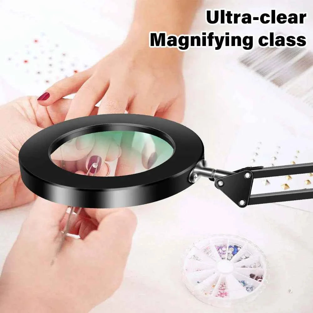72LED 8X/10X NEW Illuminated Magnifier USB 3 Colors LED Magnifying Glass for Soldering Iron Repair/Table Lamp/Skincare Beauty