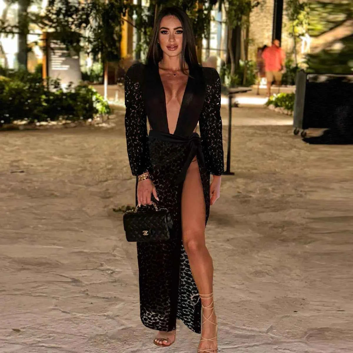 3pcs Swimsuit Sexy Bikinis 2025 Women Swimwear Crochet Dress Off Shoulder Ruffle Swim Suit Bathingsuit Beachwear Bandeau Biquini