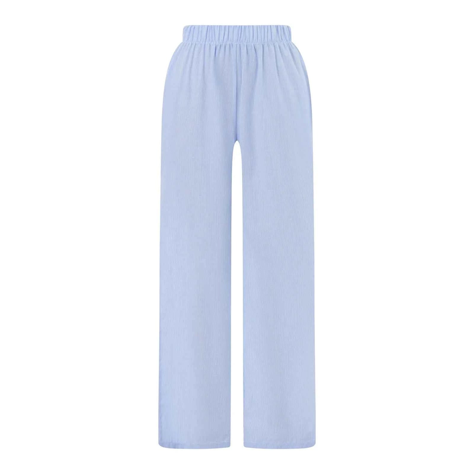 Gaono Casual Striped Drawstring Wide Leg Pants Chic Women Fashion Streetwear Vintage Sweatpants Lounge Outfits Female Trousers