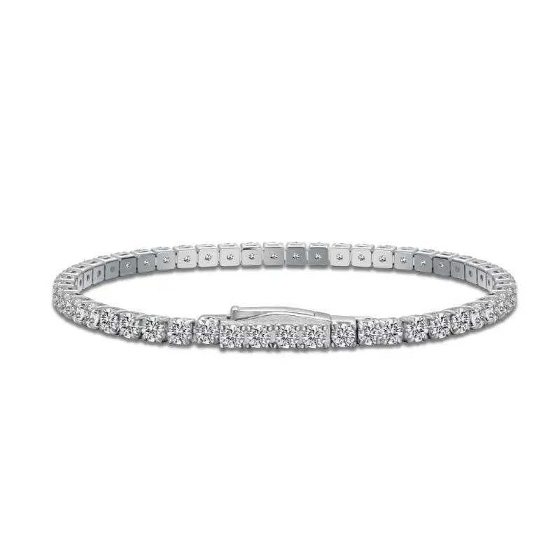 Hot Sale Style Fashion Bracelet 925 Silver Resizable VVS Moissanite Women Diamond Bracelet for Her Available at Low Price
