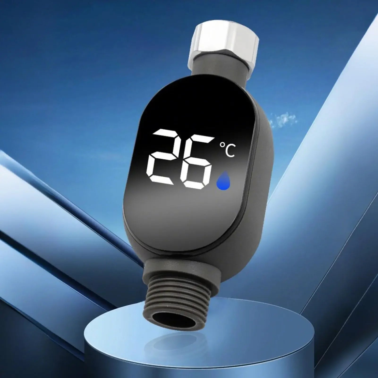 LED Digital Shower Temperature Gauge Waterproof Smart Monitor for Baby Bath Bathroom Accurate Safe Auto-shutoff Durable