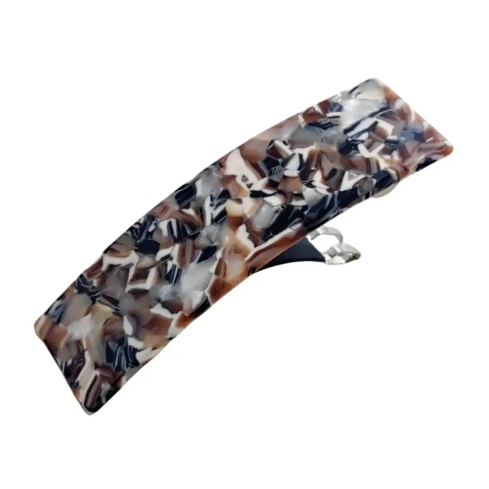 Acetate Acrylic French Hair Barrettes Automatic Curved Rectangle Styling Resin Spring Hairpin Hair Accessories