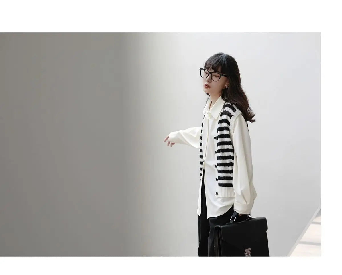 2026 Summer Women's Oversized Long Sleeve Blouse 2026 Summer New Arrival Tie Neck Shirt Loose Fit Office Elegant Fashion