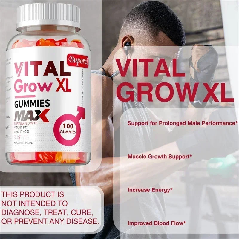 Vitality Support Male Gummies – Strength, Energy & Endurance
