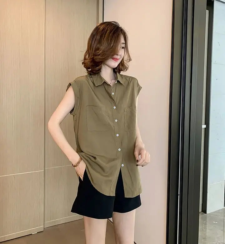 Korean Style Particular Beautiful  Blouses  Tops for Woman Youth Short Sleeve Floral Fashion Sexy Tunic Black Satin Shirt Woman