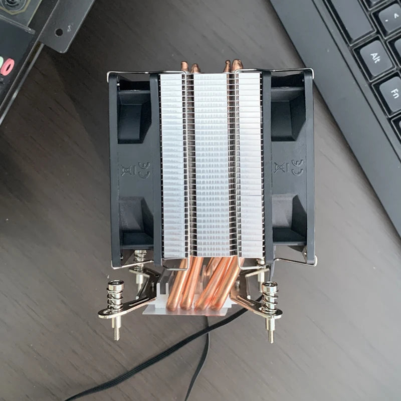 2Heat Pipes CPU Air Cooler 3PIN/4PIN PWM X99 Silent PC Radiator for Intel LGA 2011 1700 1150 1151 1366 1155 1156 X79 1200 1851