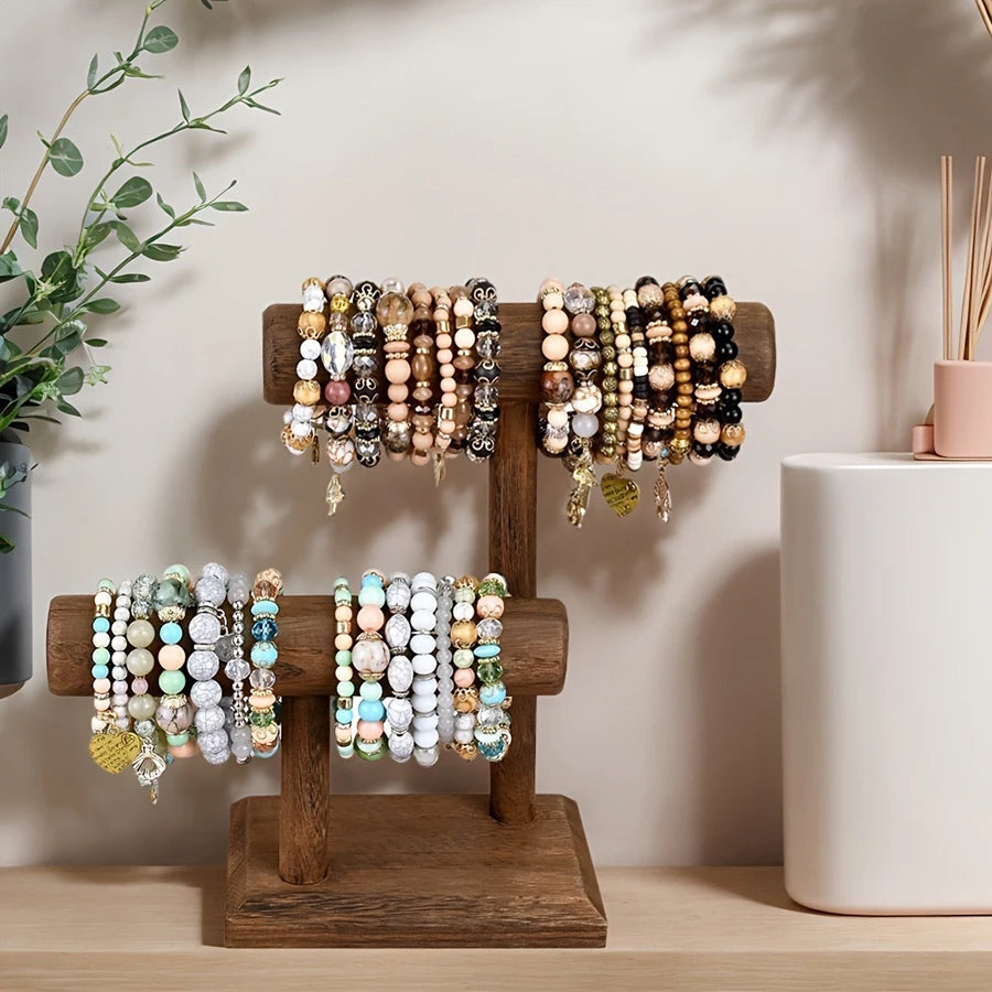 Watch Holder Stand Wooden Watch Display Tower Jewelry Organizer for Bracelets and Necklaces Watch Holder Organizer