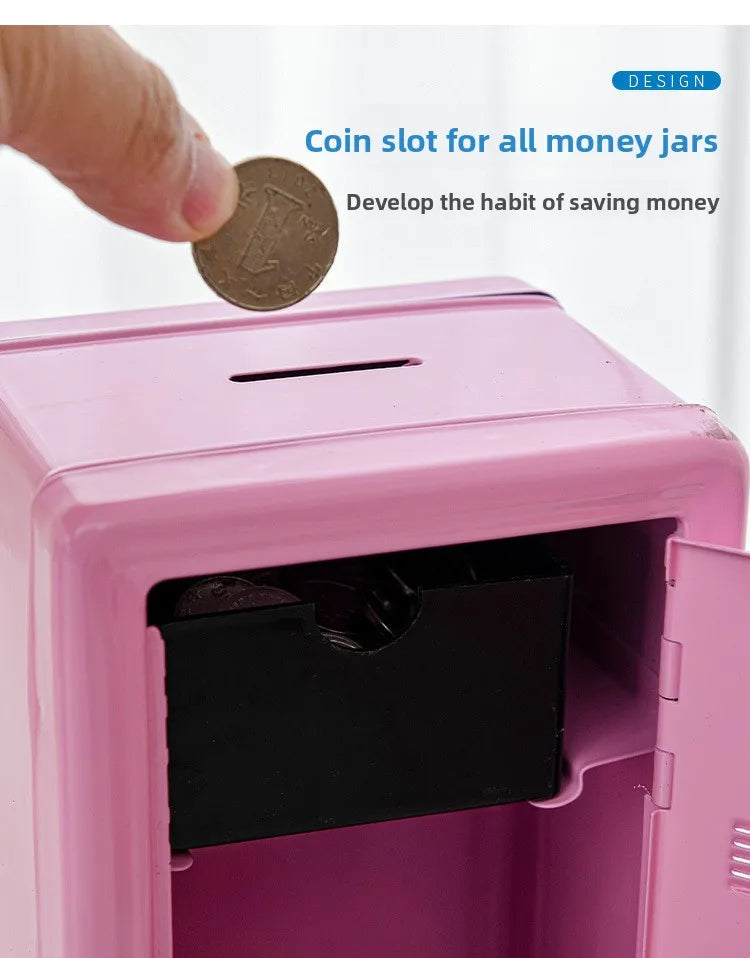 Kids Money Bank with Lock, Mini Metal Safe Box for Cash & Savings, Educational Gift Idea, Wholesale PriceMetal Cash Keeper