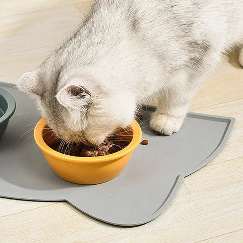 Special Silicone Feeding Mat for Dogs & Cats, Waterproof Non-Slip Anti-Spill Pet Bowl Tray
