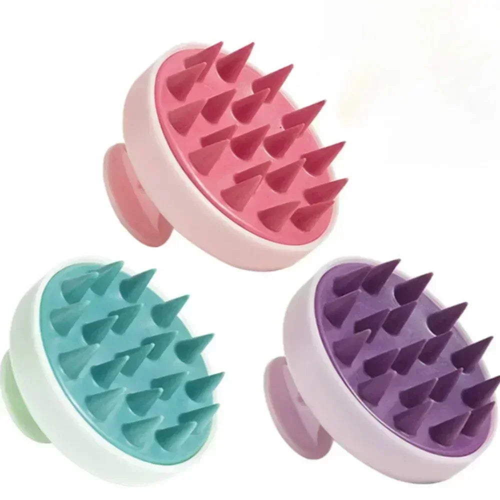Soft Silicone Scalp Massage Brush  Hair Washing Comb Shower Bath Body Massage Brush Anti-slip Hair Care Cleaning Tool
