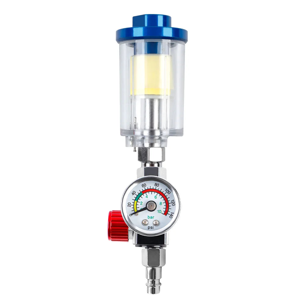Séparateur d'eau et d'huile pour pistolet pulvérisateur, régulateur de pression de filtre 1/4", adaptateur EU avec régulateur de pression d'air, régulateur de compresseur d'air