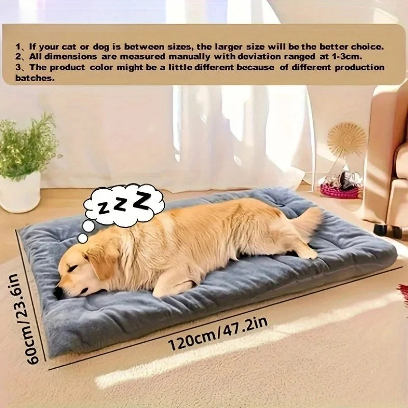 120*60cm Large Plush Dog Bed Sofa Thickened Super Soft Polyester Pet Mat Dog Crate Mat Bed For Small Medium Large Dog Bed