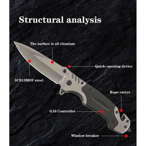 Camping Pocket Knife Outdoor Multifunctional Folding  Defense Knife Outdoor Survival Camping EDC Sharp Knives