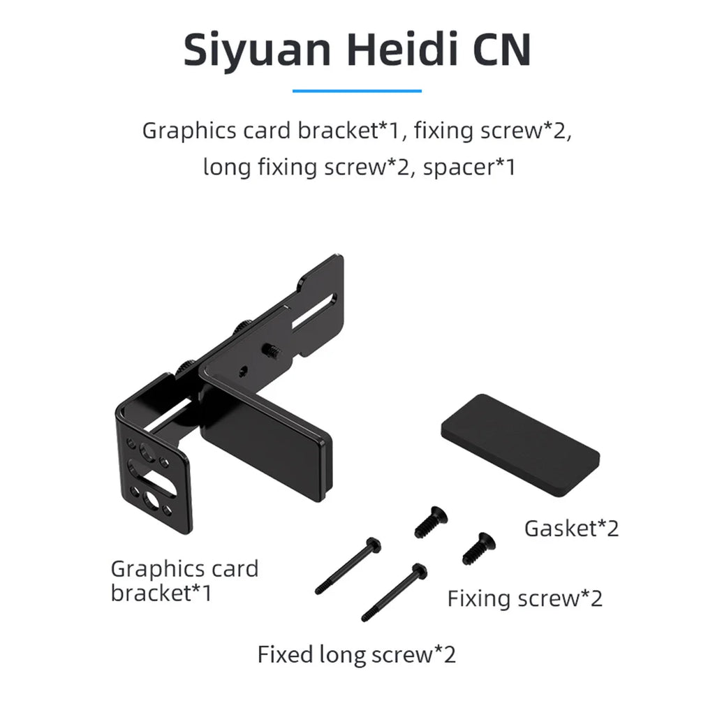 TEUCER  GPU Fan Metal Fixed Support Frame Adjustable Height 6-96mm For RTX Graphics Card Bracket