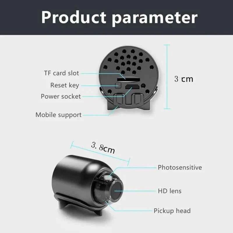 New X5 Mini Camera 1080P Clear Night Vision Lightweight Portable Premium Cams Motion Detection Wireless Surveillance Camera