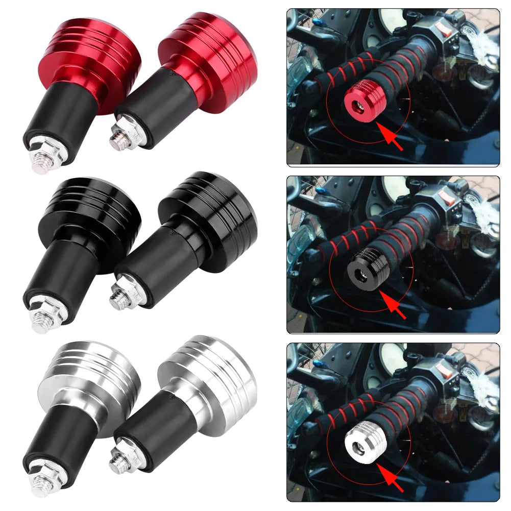 Handlebar Ends Weight Balance Plug Pair of 22mm  Aluminum Motorcycle Grip Handlebar Ends Weight Balance Plug