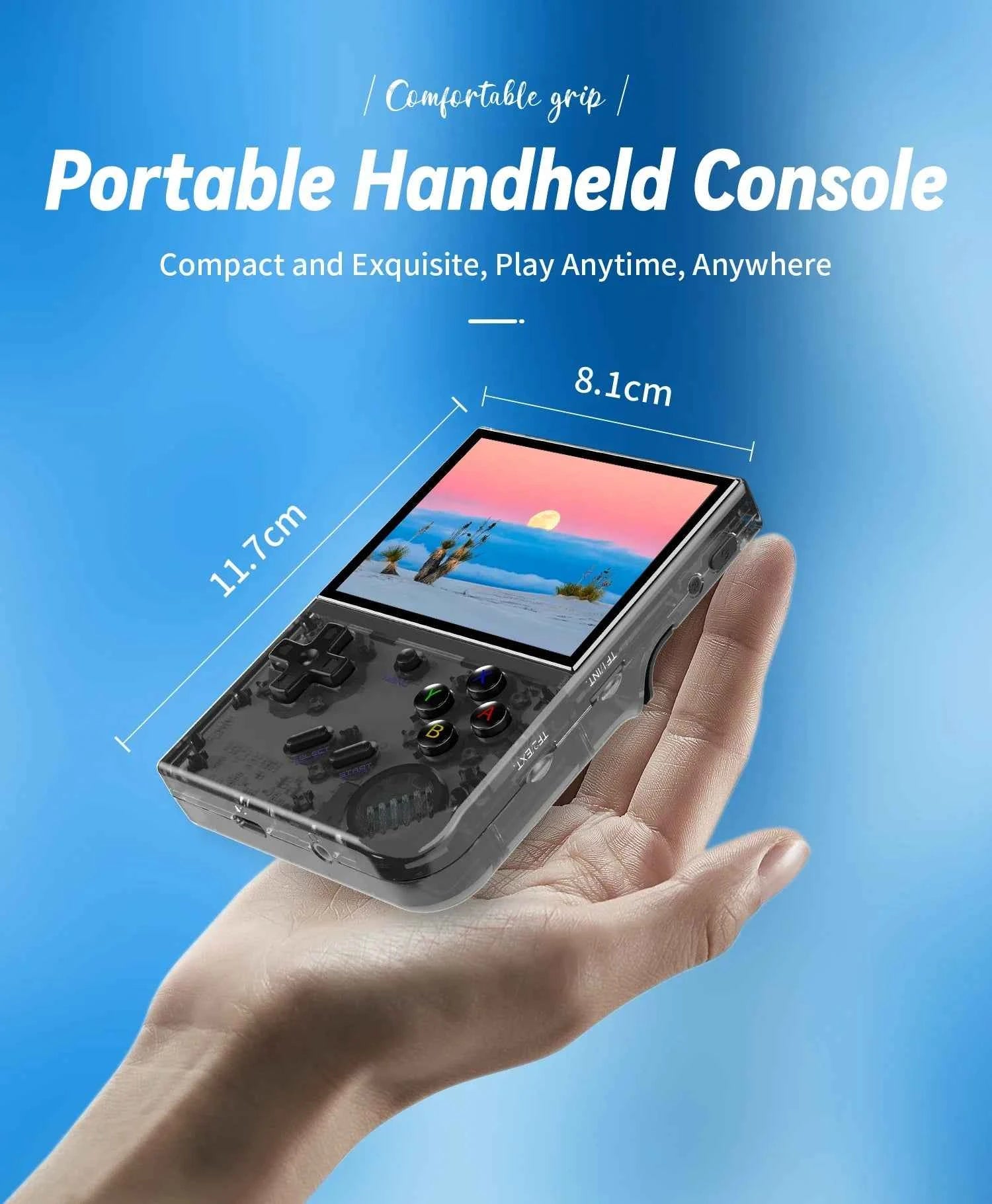 ANBERNIC RG35XX PLUS Retro Handheld Game Console 3.5''IPS Screen Built-in 10K Games HDMI Video Output Streaming Kids Game Player