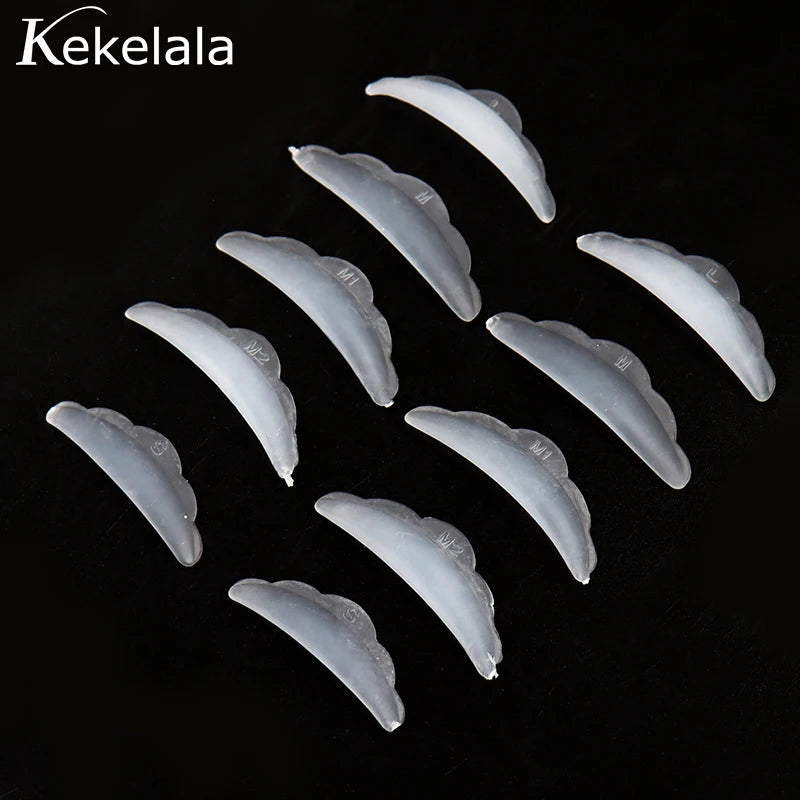 10Pcs Reusable Eyelash Lifting Kit Silicone lamination Pad Eyelash Perm Rods 3D Eyelashes Extension Curler Pad Makeup Tool