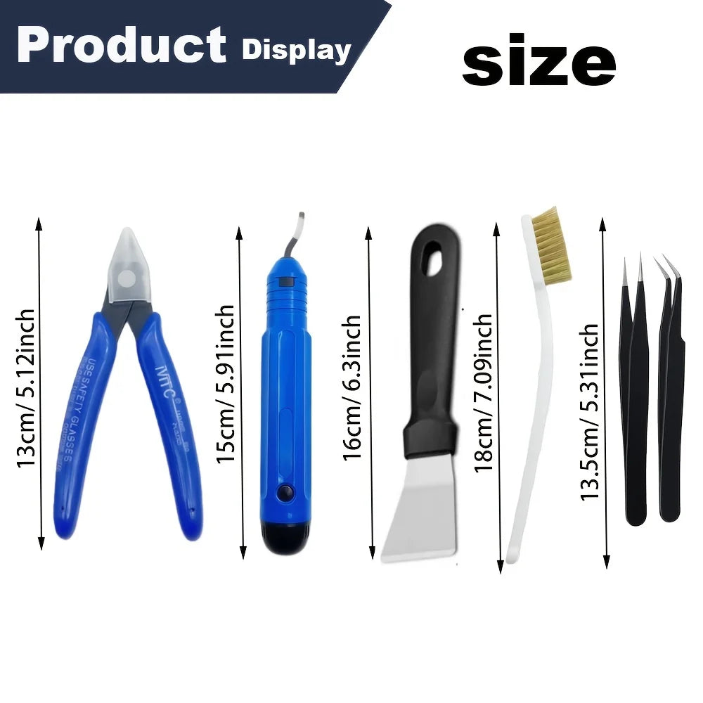 3D Printing Tools, Various Types Tools, Scissors, Cleaning Needles, Tweezers, Pliers, Deburring Kits, Universal 3D Printer Tools