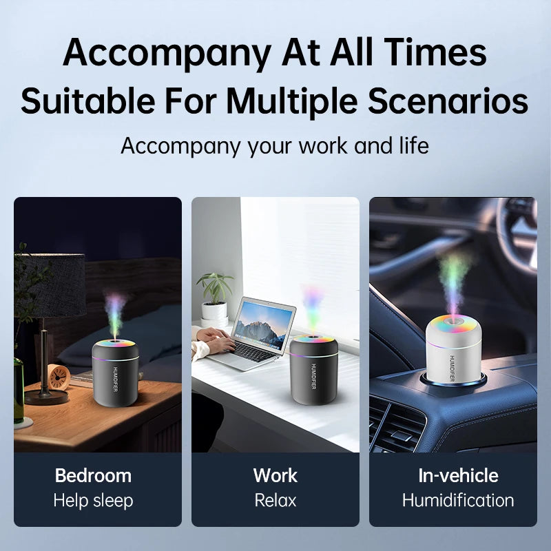 Mini USB Air Humidifier & Aroma Diffuser 180 ml